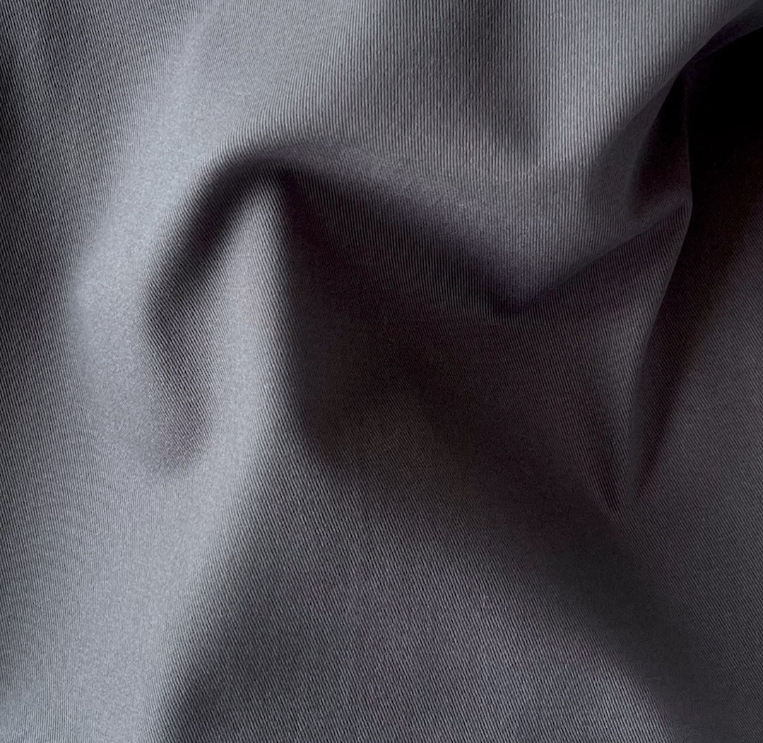Luchino Visconti Mid-Weight Slate Stretch Cotton Twill (Made in Italy)