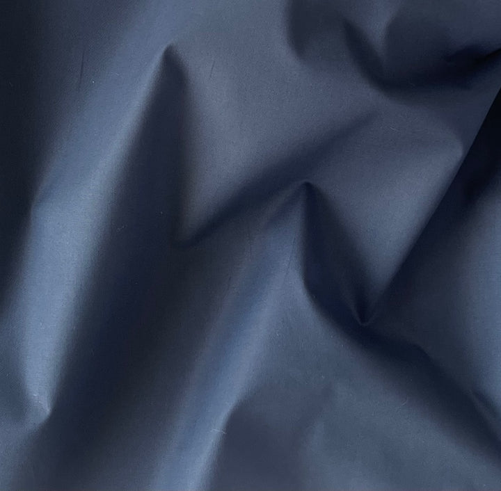 Crisp Midnight Sky Stretch Cotton Shirting (Made in Italy)
