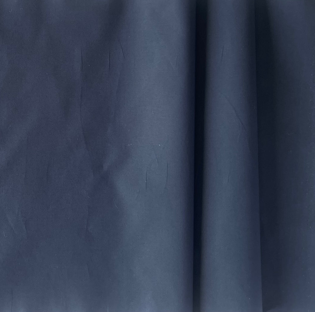 Crisp Midnight Sky Stretch Cotton Shirting (Made in Italy)