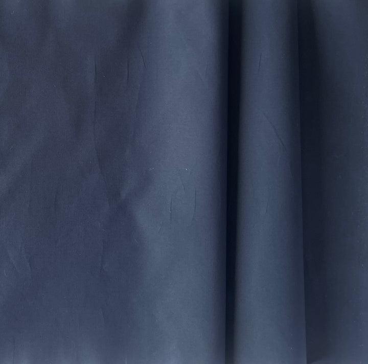 Crisp Midnight Sky Stretch Cotton Shirting (Made in Italy)