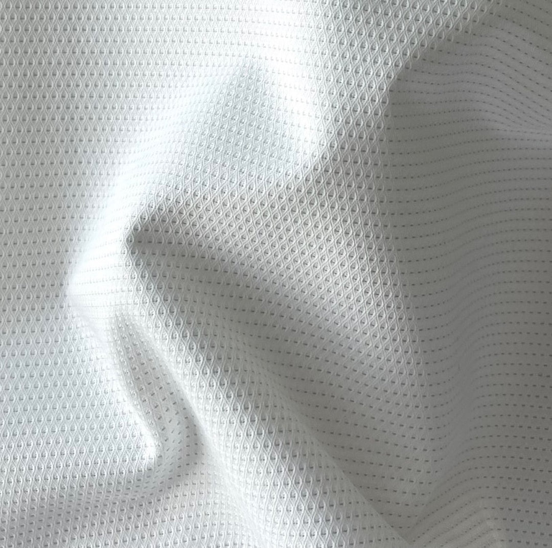 Botto Giuseppe Mid-Weight White & Demure Dots Cotton Pique (Made in Italy)