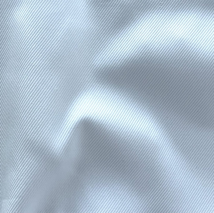 High-End Daisy White Stretch Cotton Twill Suiting (Made in Italy)