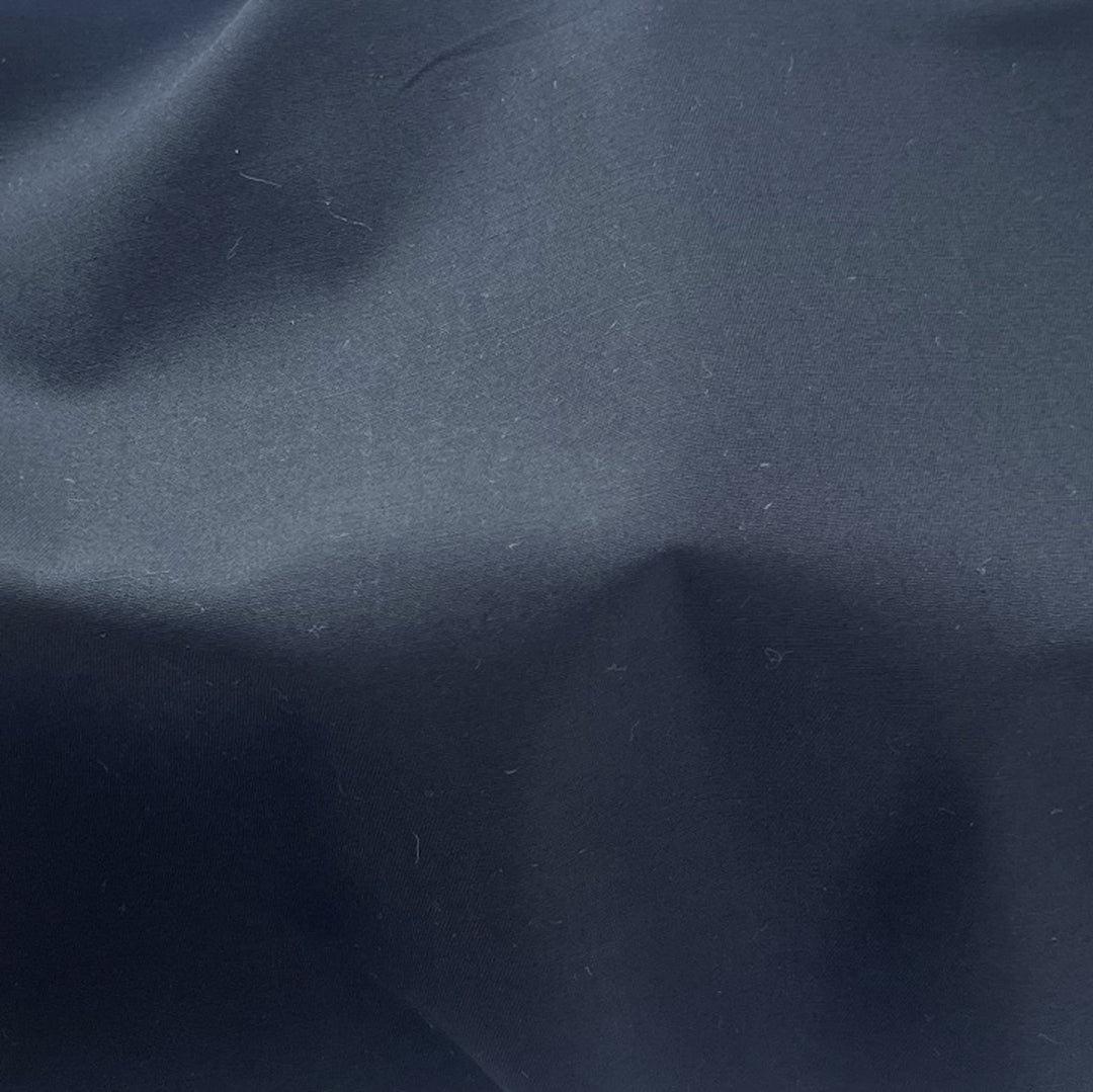 Lighter-Weight Raven Black Soft Cotton Twill (Made in Italy)