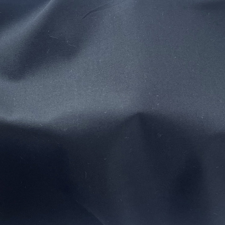Lighter-Weight Raven Black Soft Cotton Twill (Made in Italy)