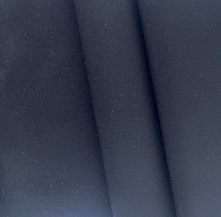 Lighter-Weight Raven Black Soft Cotton Twill (Made in Italy)