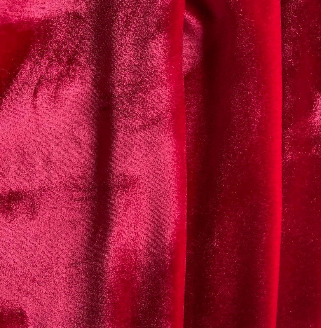 Plush Maraschino Cherry Silk & Rayon Blend Velvet (Made in China