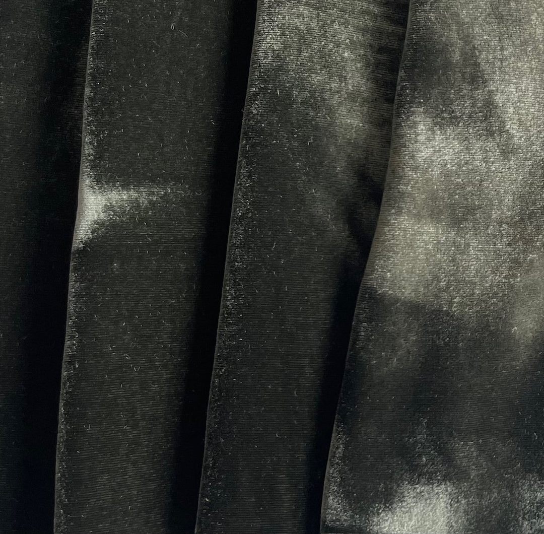 Olive Thyme Green Silk & Rayon Blend Velvet