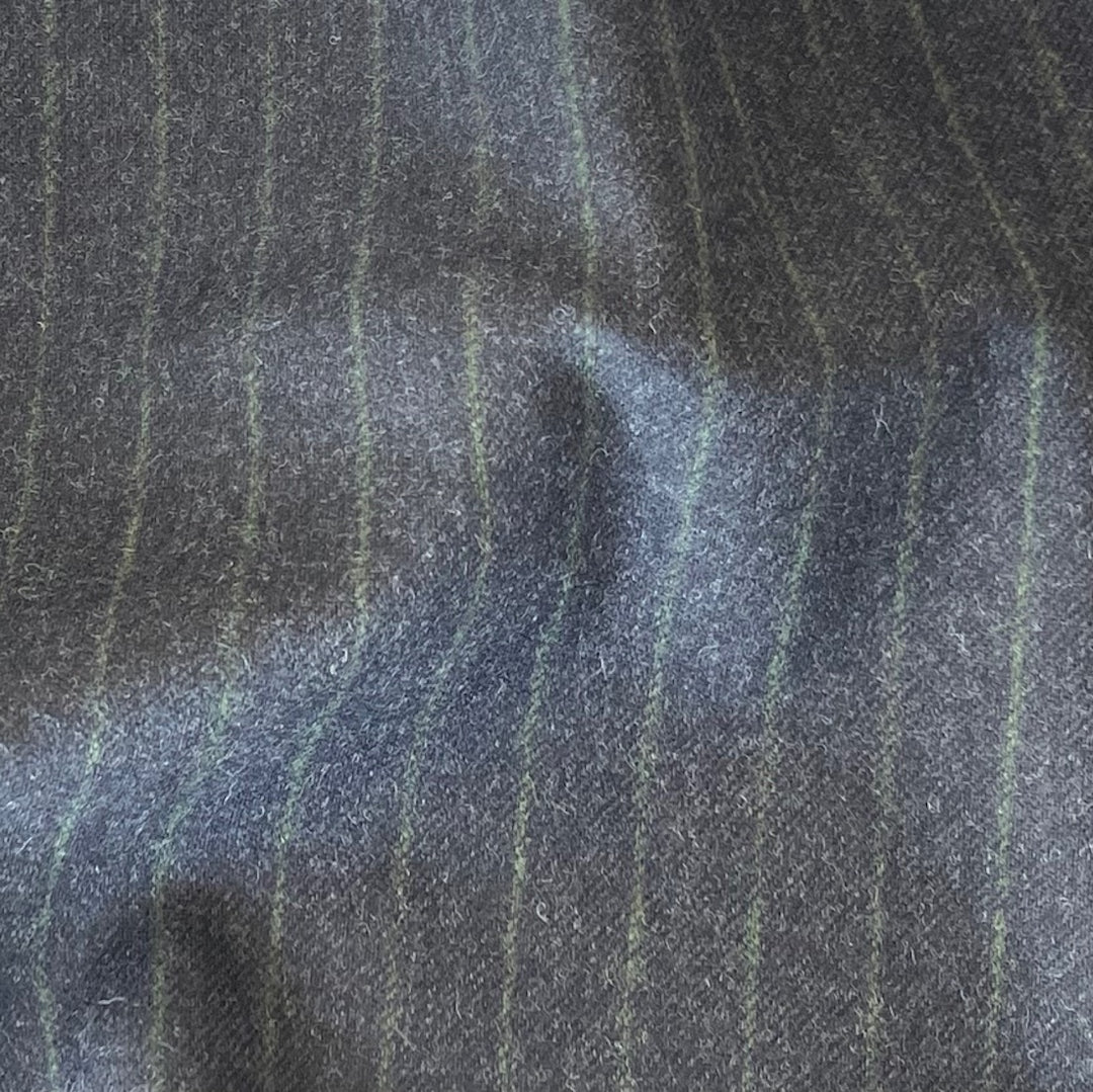 Eleventy Lighter-Weight Fog & Pine Wool Blend Suiting (Made in Italy)