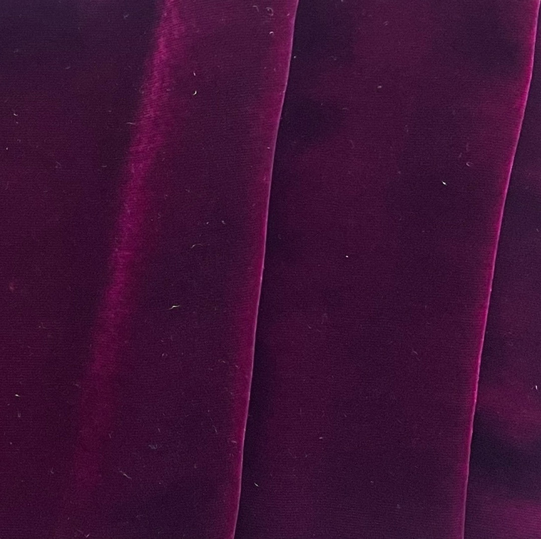 Byzantine Plum Silk & Rayon Blend Velvet