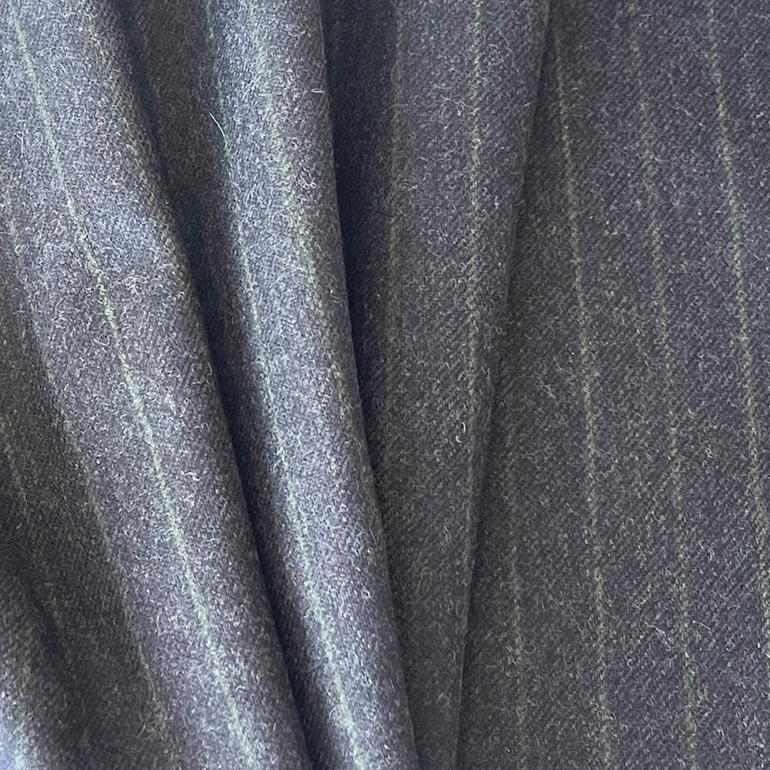 Eleventy Lighter-Weight Fog & Pine Wool Blend Suiting (Made in Italy)