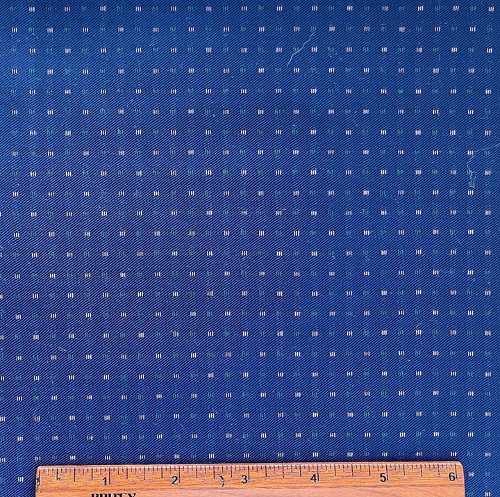 Lighter-Weight Parallel Rose & Pine Indigo Wool Suiting (Made in Italy)