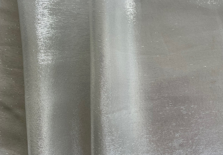 Airy Metallic Silver Silk Blend Lame (Made in Italy)