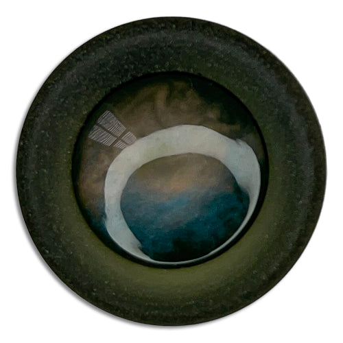 Domed Mossy Green Fisheye Plastic Button (Made in Germany)