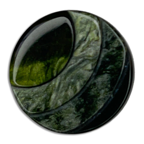 Marbleized Forest Swirl Plastic Button (Made in Italy)
