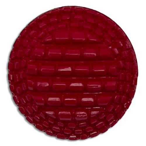 Rich Ruby Brickwork Plastic Button (Made in Italy)