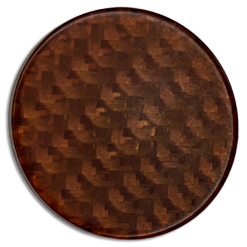Textured Spiced Rust Flat Plastic Button (Made in Italy)