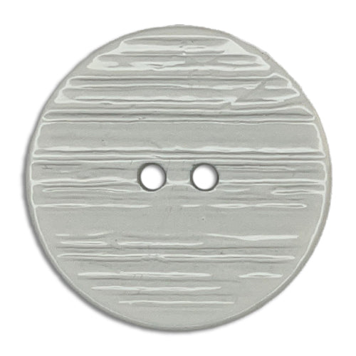 Snow Bank White  2-Hole Plastic Button (Made in Spain)
