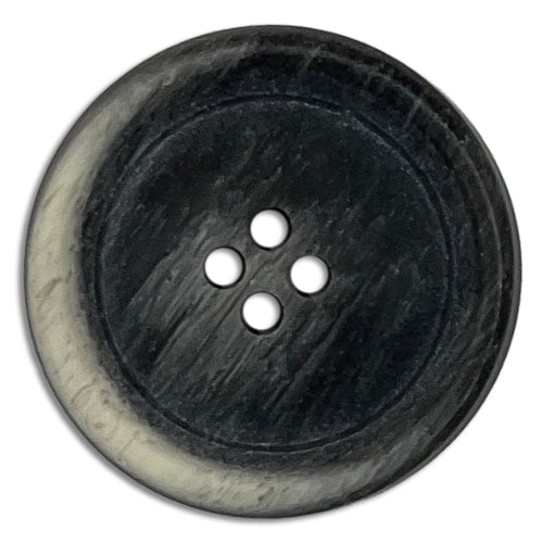 Stormy Night Grey 4-Hole Plastic Button (Made in Italy)