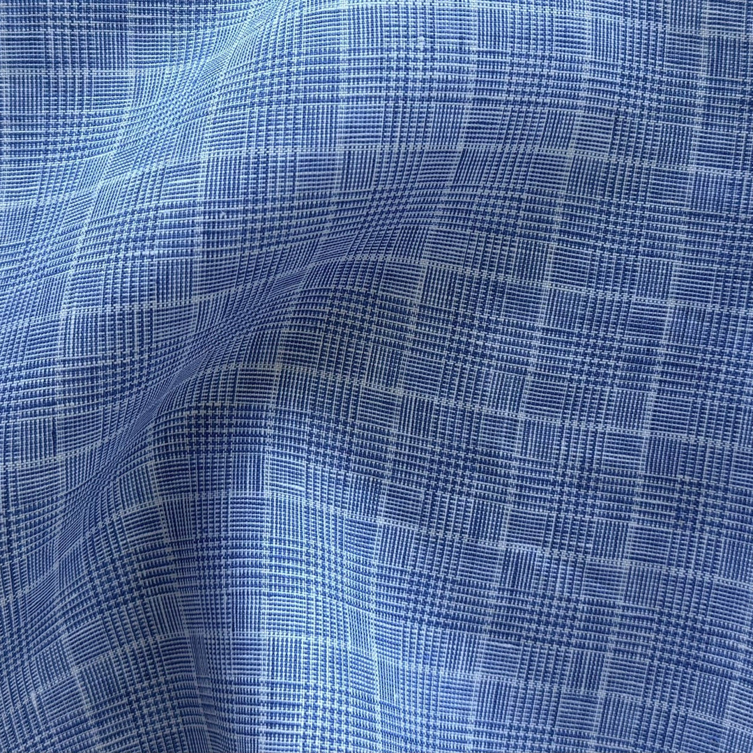 Lighter-Weight Glen Plaid Windowpane Linen (Made in Italy)