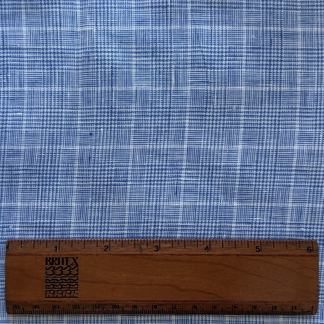 Lighter-Weight Glen Plaid Windowpane Linen (Made in Italy)