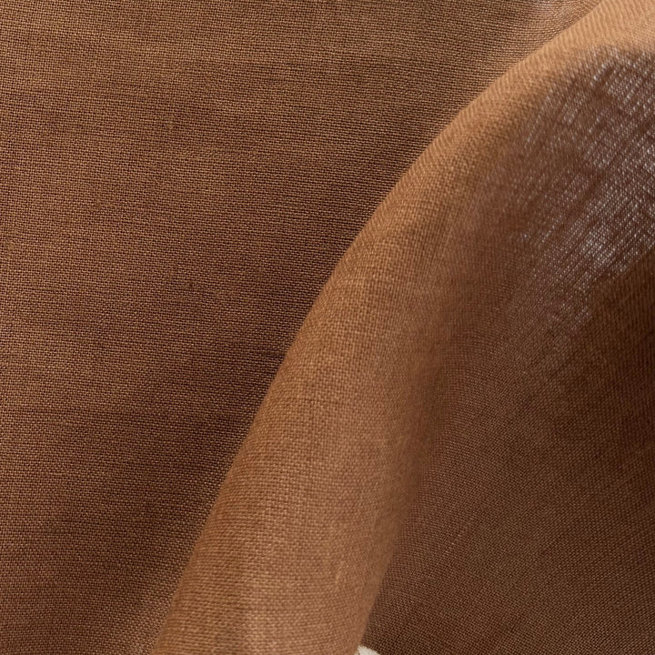 Mid-Weight Cognac Nights Linen (Made in Italy)