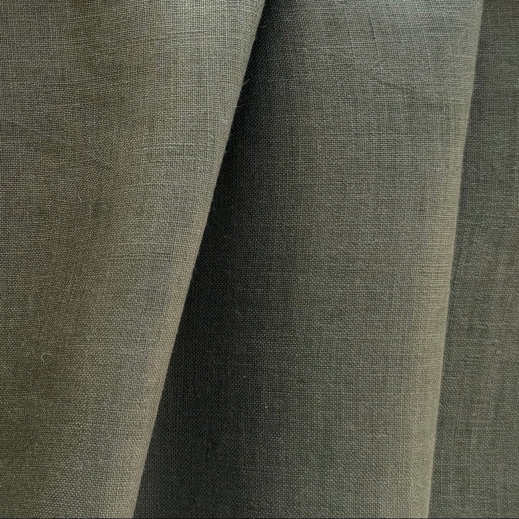 High-End Lighter-Weight Olive Drab Linen (Made in Italy)