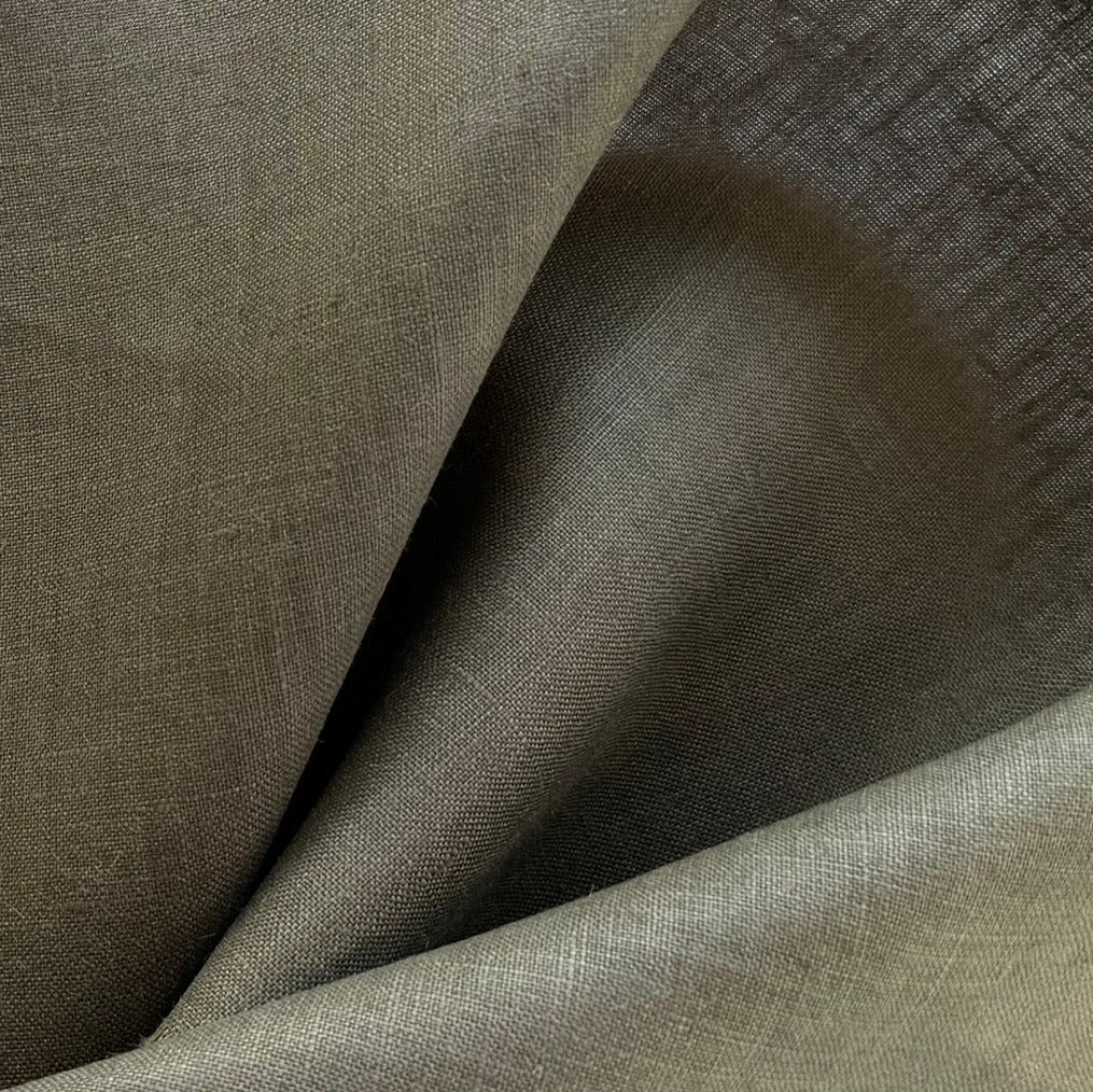 High-End Lighter-Weight Olive Drab Linen (Made in Italy)