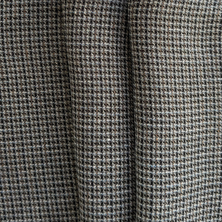 R. Lauren Ebony & Walnut Micro-Plaid Linen (Made in Italy)