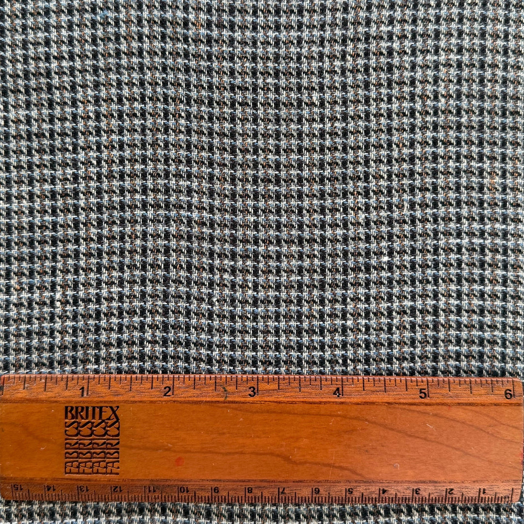 R. Lauren Ebony & Walnut Micro-Plaid Linen (Made in Italy)