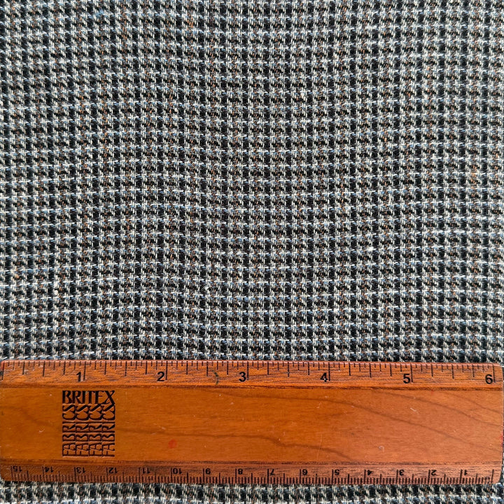 R. Lauren Ebony & Walnut Micro-Plaid Linen (Made in Italy)