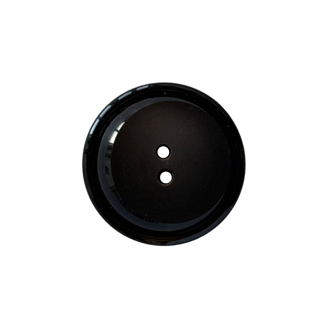 Cool Brown Asymmetric 2-Hole Plastic Button (Made in Italy)