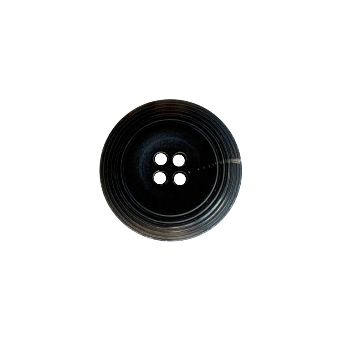 Espresso Concentric Circles 2-Hole Plastic Button (Made in Germany)