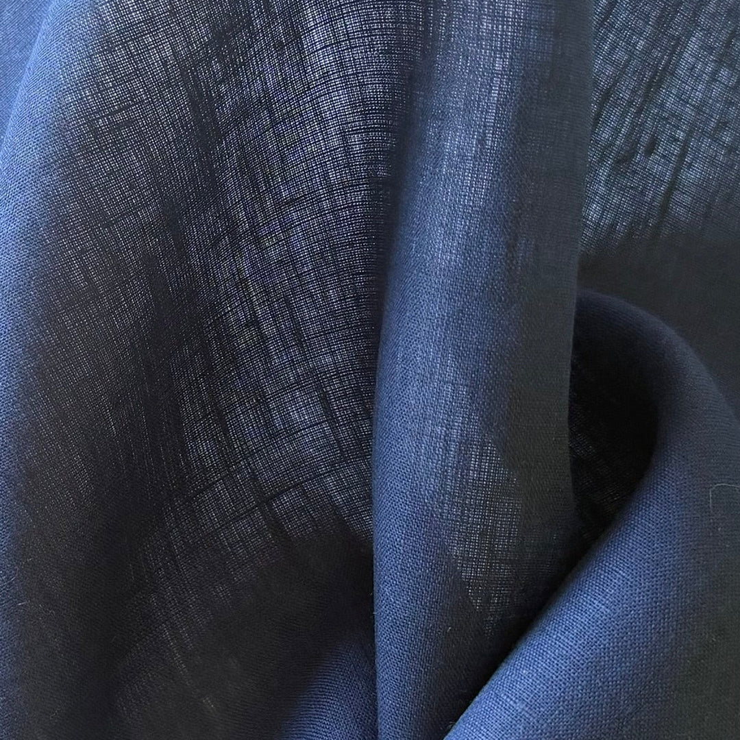 Loro Piana Nautical Navy Handkerchief Linen (Made in Italy)