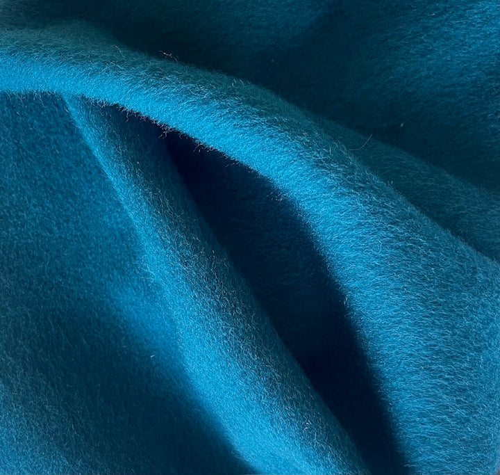 Loro Piana Mid-Weight Gorgeous Deep Azure Alpaca & Virgin Wool Coating (Made in Italy)