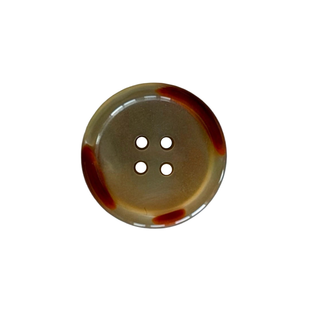 Translucent Blond Tortoise 4-Hole Plastic Button (Made in Italy)