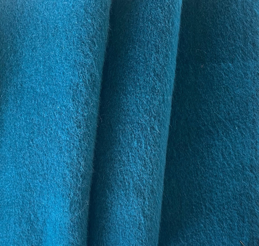 Loro Piana Mid-Weight Gorgeous Deep Azure Alpaca & Virgin Wool Coating (Made in Italy)