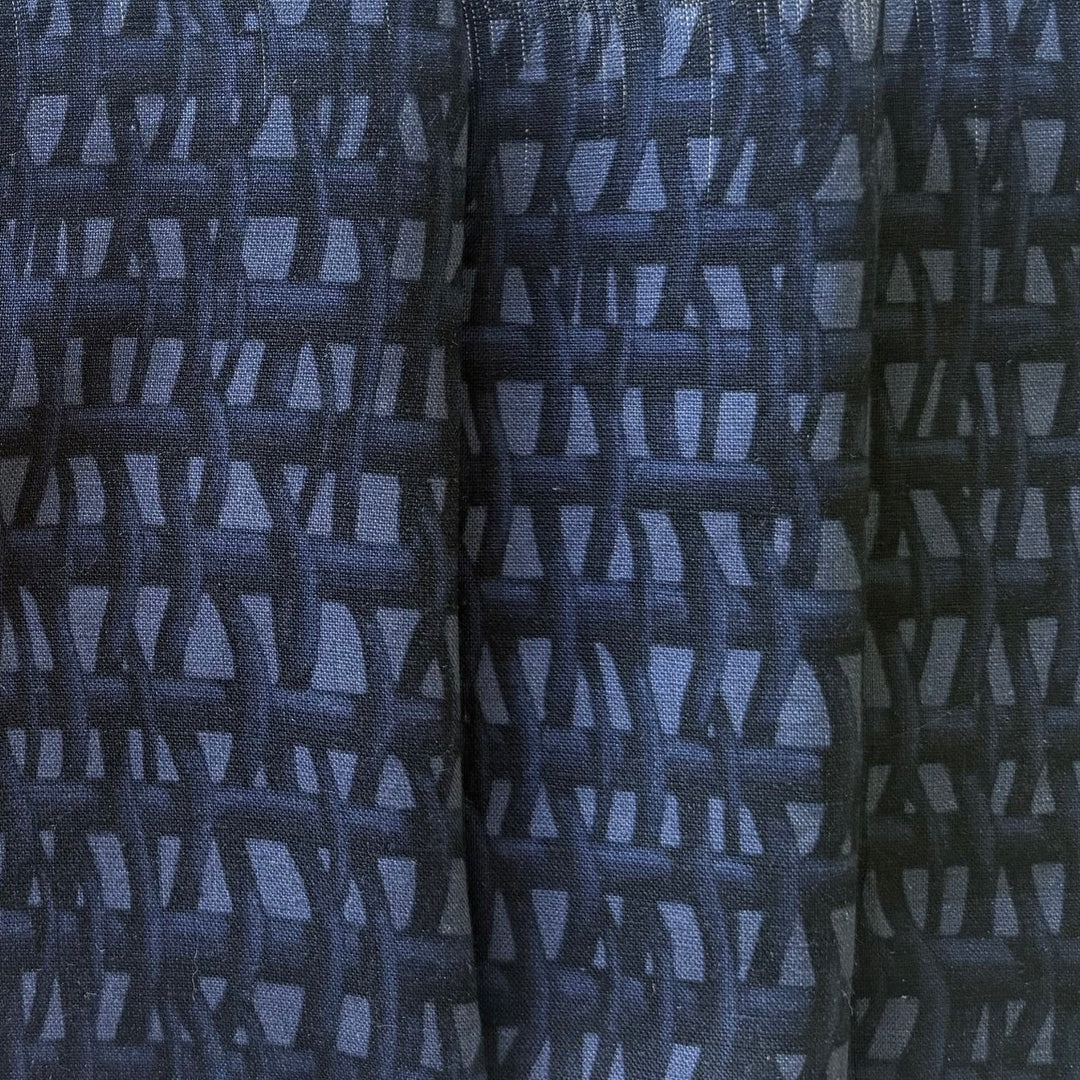 Lighter-Weight Indigo Basketweave Handkerchief Linen (Made in Italy)