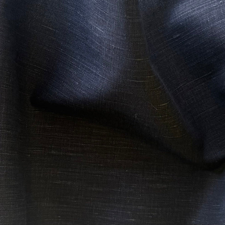A. McQueen Lighter-Weight Charred Eggplant Variegated Linen (Made in Italy)
