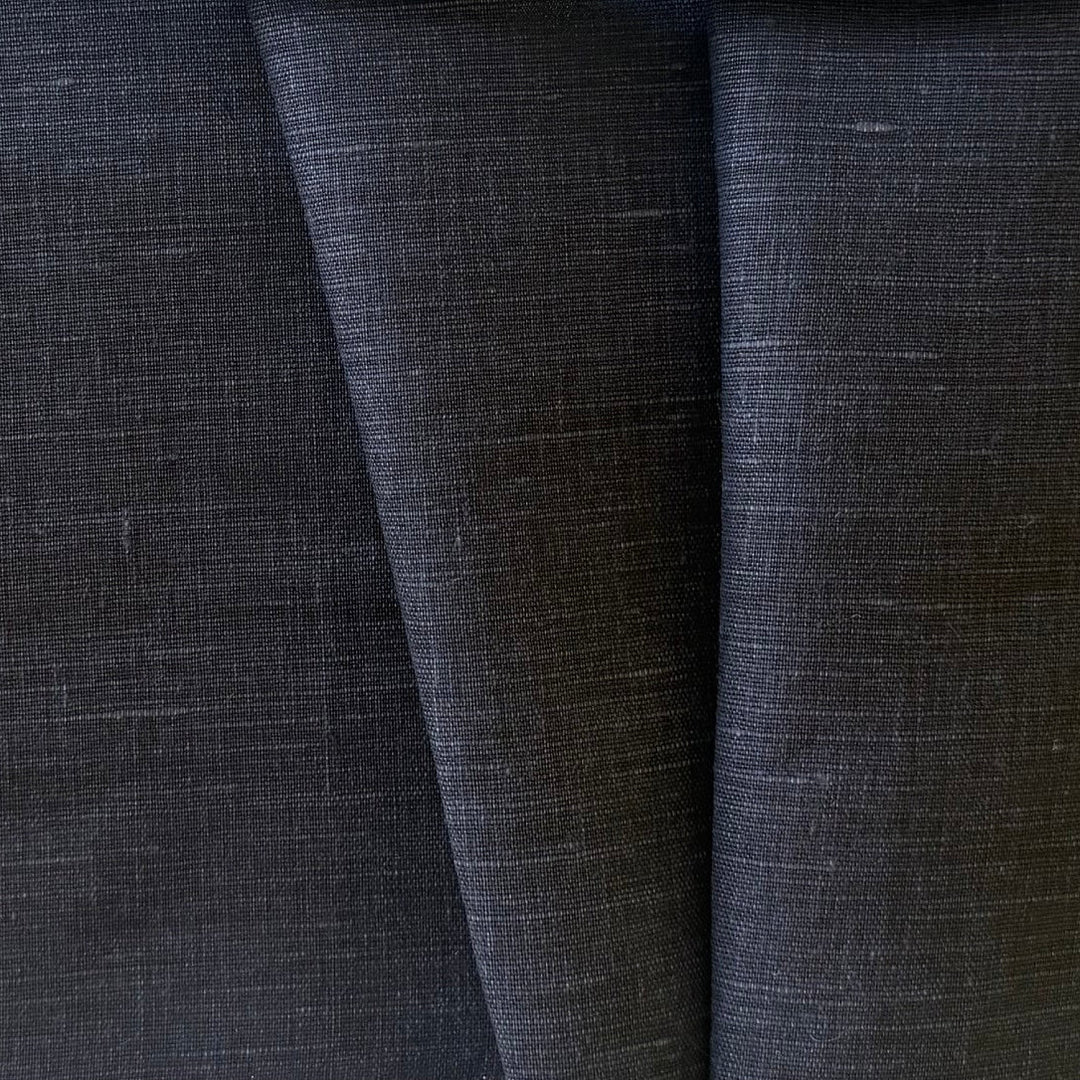 A. McQueen Lighter-Weight Charred Eggplant Variegated Linen (Made in Italy)