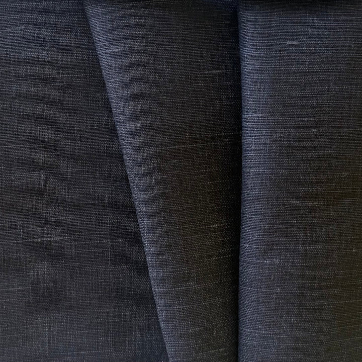 A. McQueen Lighter-Weight Charred Eggplant Variegated Linen (Made in Italy)