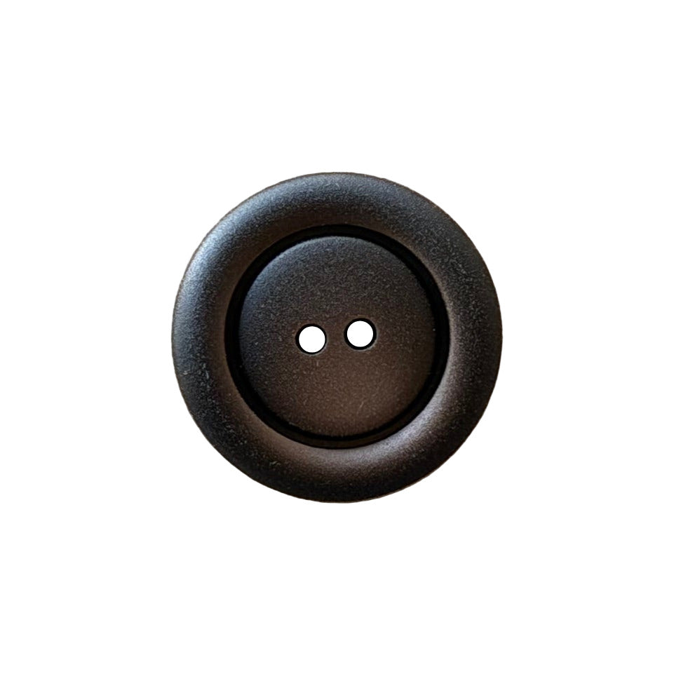 Weathered Walnut 2-Hole Plastic Button (Made in Italy)