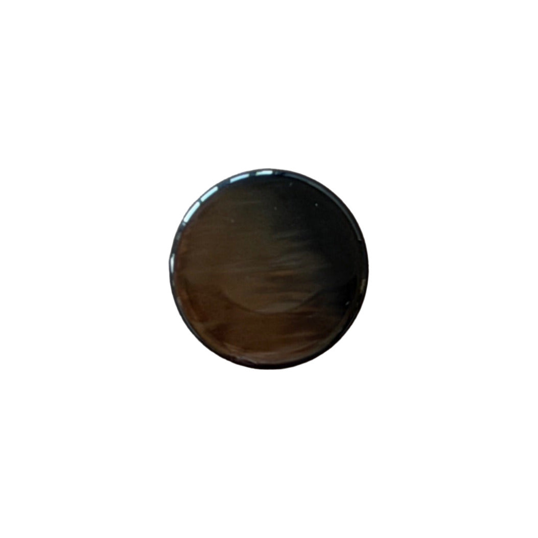 7/8" Bittersweet Brown Marble Plastic Button (Made in Italy)