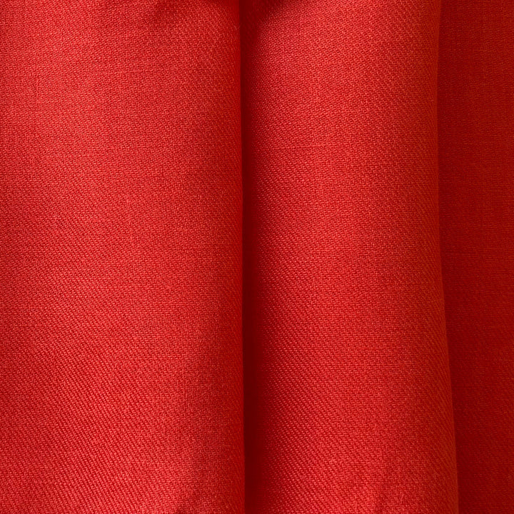 High-End Rich Heirloom Tomato Linen Twill (Made in Italy)