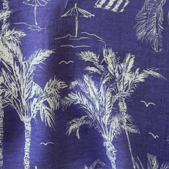 Lighter-Weight Lupine Tropical Paradise Linen (Made in Italy)