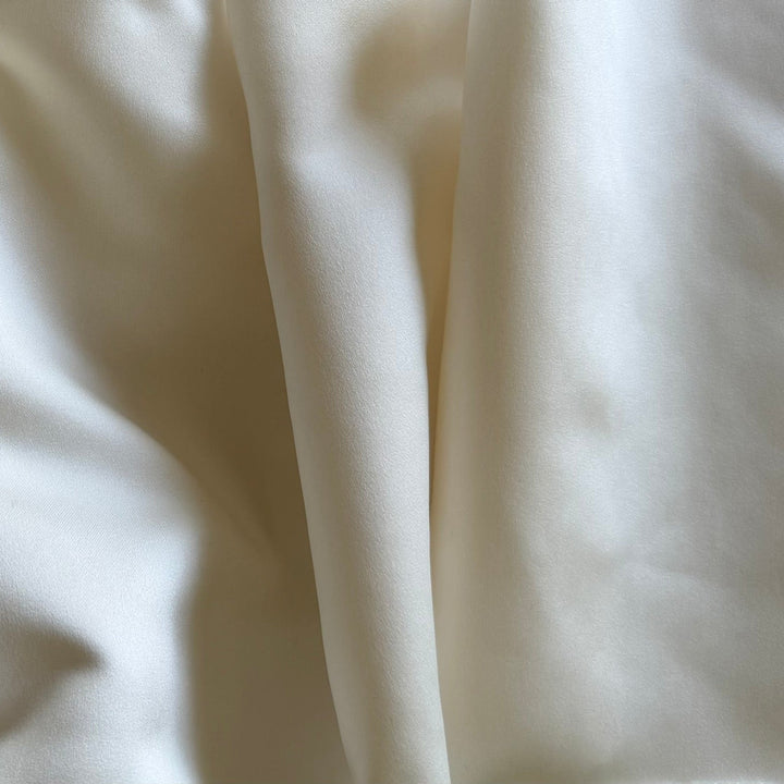 Moonlight Ivory Delustered Polyester Duchess Satin (Made in Italy)