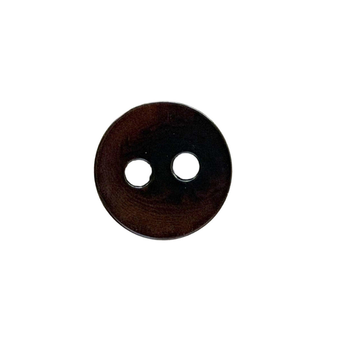 2-Hole Bittersweet Brown Corozo Button (Made in Italy)