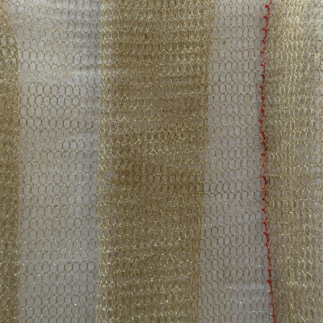 Sheer Golden Slumber Polyester & Lurex Mesh (Made in Italy)