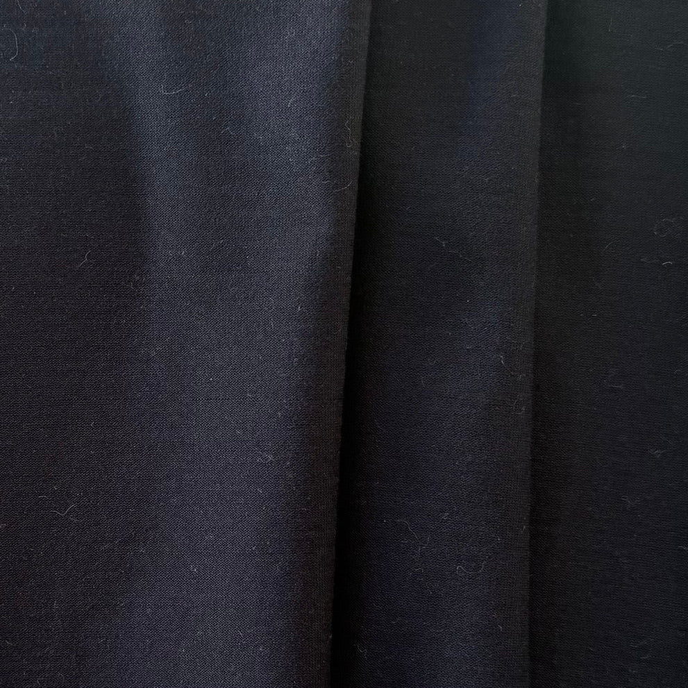 Light to Mid-Weight Onyx Cotton Jersey Knit (Made in Italy)