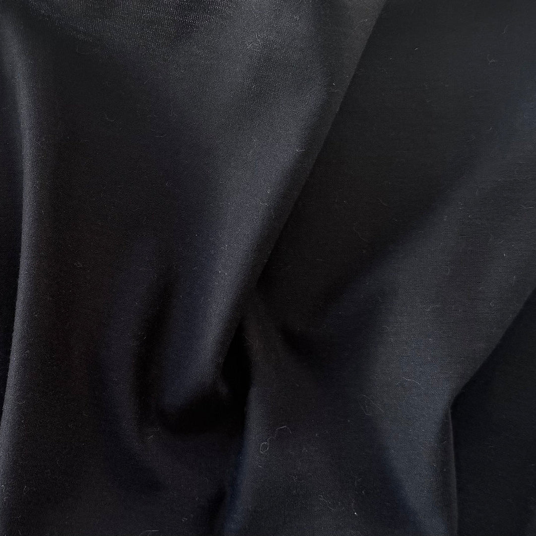 Light to Mid-Weight Onyx Cotton Jersey Knit (Made in Italy)