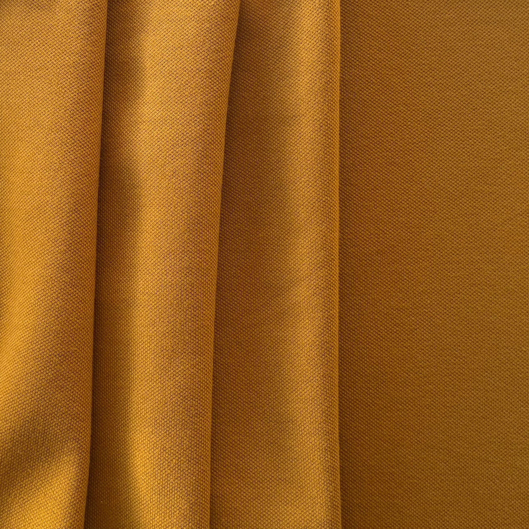 Spiced Curry Cotton Knit Jersey Pique (Made in Italy)